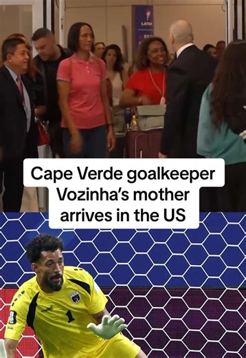 Cape Verde goalkeeper Vozinha's remarkable World Cup story took another emotional turn when his mother arrived in Miami after receiving ‌a U.S. visa, allowing her to watch her son's team face Uruguay on June 21. #vozinha #capeverde #fifaworldcup #football #goalkeeper