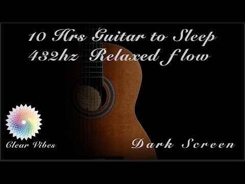🌘 Acoustic guitar. Universal 432hz frequency, dark screen