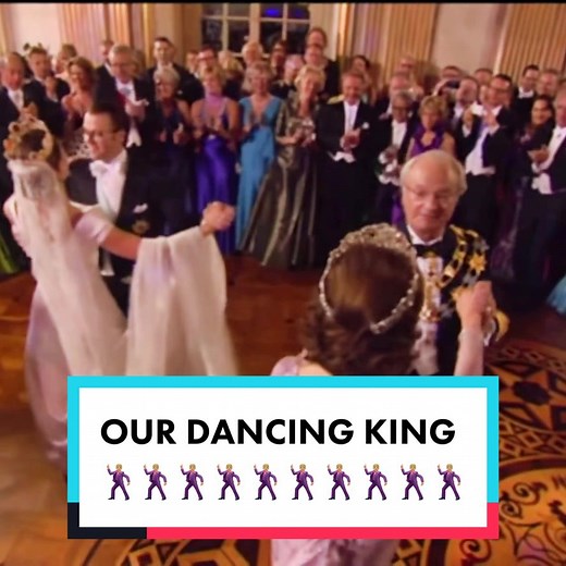 King of Sweden Dancing with Queen Silvia at Royal Wedding