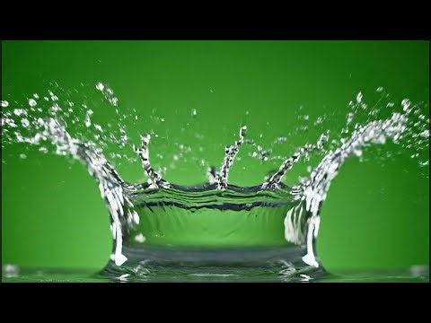 Realistic Water Splash Green Screen | Slow Motion Liquid Effect