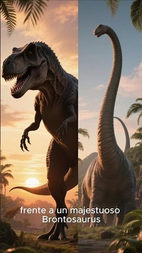 T rex vs Brontosaurus #dinosaurs #vs