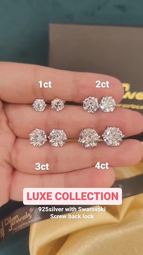 222K views · 1.2K reactions | It's raining #solitaire Dilan Jewels Metal: #925silver Stones: #swarovski Comes with BIS hallmark stamp for silver purity #screwbackearrings Prices: 1ct - Rs. 1999/- 2ct - Rs. 2499/- 3ct - Rs. 2999/ 4ct - Rs. 3499/- #solitairestuds #studearrings #studs #traveljewelry #instajewelry #earrings #jewellery #luxuryfashion #dailywearearrings #evergreen #mothersday | Dilan Jewels | Facebook