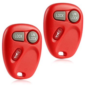 2 New Keyless Entry Remote Key Fob for Chevy GMC 15042968 - Red