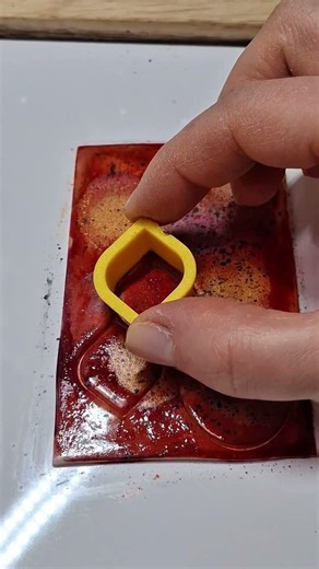 Boho earrings made with polymer clay and alcohol inks 🤩✨