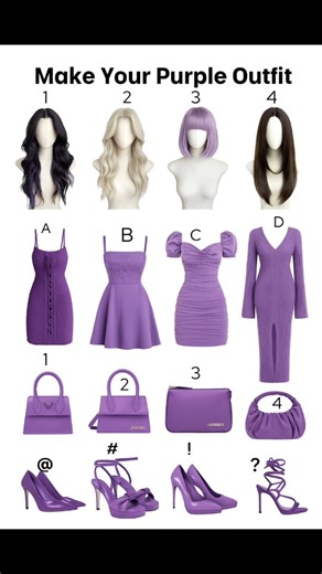 ✨Make Your Purple Outfit💜✨ Which one are you choosing — 1, 2, 3, or 4? 👀💅 Tag your bestie to pick your look 💜👗👠 #PurpleAesthetic #FashionGame #OOTD #StyleVibes #DressChallenge #PickYourFit #ViralFashion #InspoLook . . . #womenstyle #womenfashion #womenoutfits #oldmoney # #oldmoneyaesthetic #oldmoneyoutfits #oldmoneylifestyle #oldmoneywomen #oldmoneygirls | Outfitaura