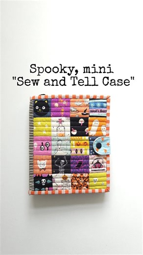 Rosie Taylor on Instagram: "👻 Spooky mini sewing case! This is my Halloween make for 2025. It's kind of like a "Rosie Sewing Case" and a "Sew and tell Case" had a baby together! 😂 . I saw the adorable mini, spooky versions of my "Sew and Tell case" that @wonderlustquilts and @bobbinchickenchamp made and I had to make one too! Thanks ladies!!! 🖤🖤🖤🖤🖤 . There is not a pattern for this as yet (sorry) but I could be convinced to write it up or something mini and similar in the New year. Would 