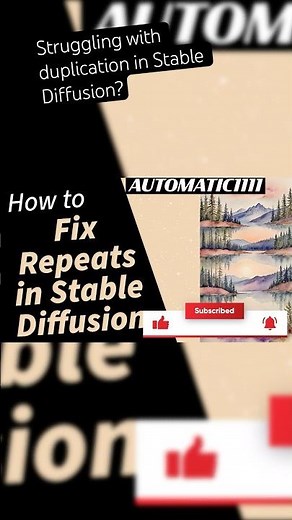 Stop duplication in Stable Diffusion Automatic 1111, watch the full tutorial for more! #aiart