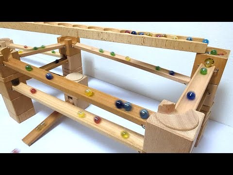 Marble run ASMR ☆Rollo quick wooden block bridge course