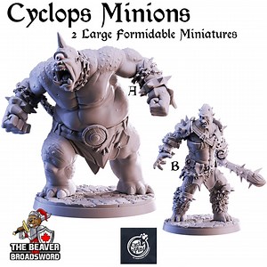 Cyclops Minions Mini Set | Dnd Miniature, Premium Resin, Durable and Tough for Your TTRPG and Wargaming! 32mm, 28mm, Thief, Assassin - Etsy