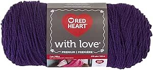 Red Heart With Love Yarn, Aubergine