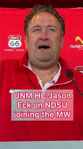 UNM HC Jason Eck on NDSU joining the MW #unmlobos #newmexico #ndsu #northdakota #mountainwest #abq
