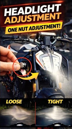 How to adjust KTM DUKE Headlight Focus #shorts #ktm #ktmlover #viralshort #trendingshorts