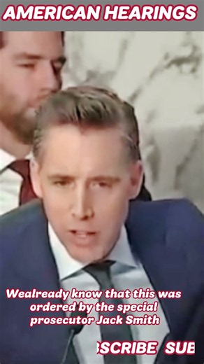 Senator Josh Hawley Claims Jack Smith Was Directed by Biden — “Let’s Look at It”