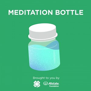 Learn how to manage stress while making a meditation bottle! When you feel overwhelmed, meditation can help you stay calm and focused. | 4-H