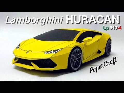 Lamborghini Huracan PaperCraft - full build video remake 1:15 scale.