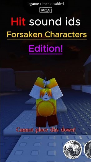 Hit sound ids forsaken characters edition || Forsaken #roblox #forsaken #forsakenroblox