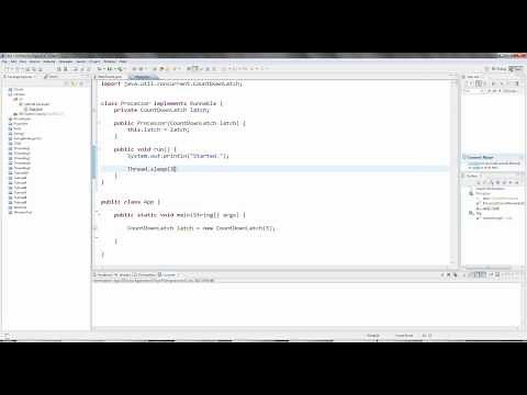 Advanced Java: Multi-threading Part 6 -- Countdown Latches