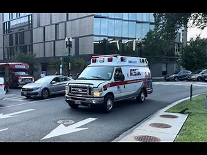 AMR Ambulance Responding With Lights and Sirens in Washington D.C.