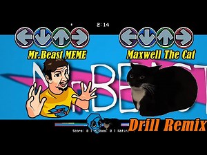 FNF Maxwell The Cat x MrBeast Meme Sings Attack of the Killer Beast | FNF MrBeast Meme Drill Remix