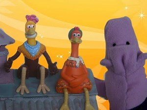 Animated 🐓 Chicken Run 🐓 movie Rocky & Ginger Message Mate 1999.