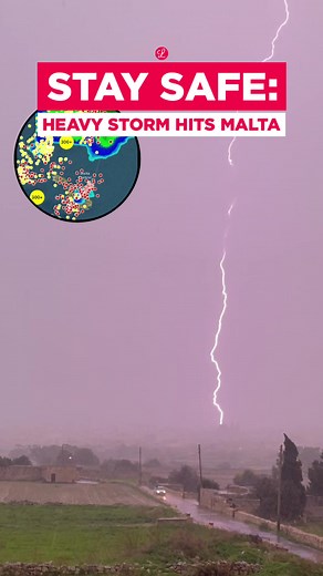 Thunderstorm Hits Malta with Torrential Rain and Near-Gale Winds