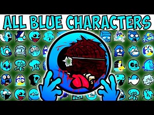 ALL BLUE CHARACTERS | FNF Character Test | Gameplay VS Playground