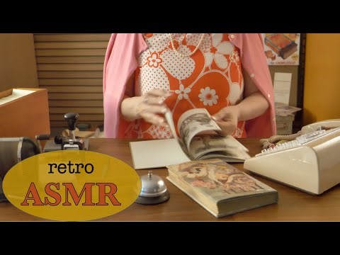 1960s Library ✨ Retro ASMR ✨ Crinkles, Books, Stamping (Soft Spoken)