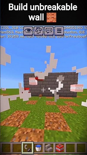 build unbreakable wall 🧱 in minecraft 😎