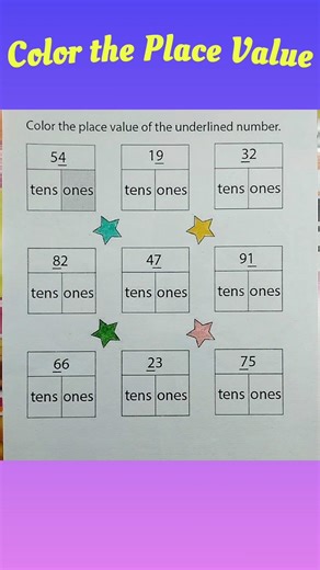 Color the Place Value #placevalue #maths #numbers #shorts