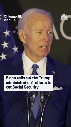 Former President Joe Biden uses his first ublic remarks since leaving office to call out the Trump administration's approach to Social Security. | NBC News