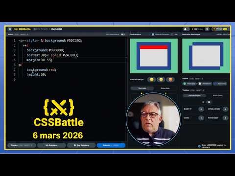 🎯 CSS Battle Vendredi, 6 Mars 2026