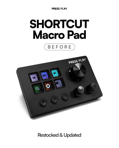 Press Play Indonesia on Instagram: "Before: bold. After: balanced. SHORTCUT Macropad, now cleaner than ever. ⚙️✨ Check out through pressplayid.com 🛍️ #Pressplay #Shortcut #macropad #setup"