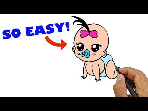 How to draw a cute baby girl step by step easy version | Simple Drawings For Beginners