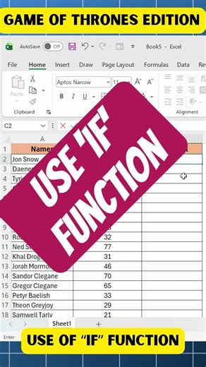 IF Function trick in Excel #excelhacks #exceltips