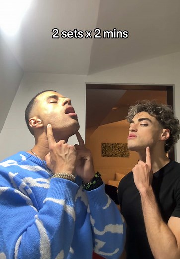 Do these exercises every day to get a strong jawline. My glowup program in BI0 #jawline #looksmaxing @Jad