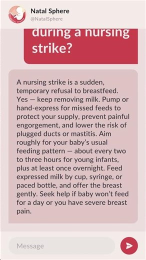 Should I pump during a nursing strike?