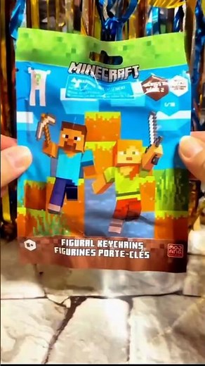 Opening MINECRAFT Collectible Keychains! Pink Sheep 🐑💓 #toyunboxing #shorts #minecraft