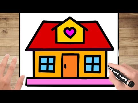 Beautiful House Drawing for Kids | Easy Step-by-Step Tutorial