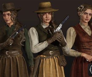 ArtStation - Western Character Rose - Adventure Survival Shooter Action Cowboy Wild West Woman | Game Assets