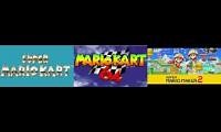 Mix of 3 videos from youtube : Super Mario Kart Staman Mario Kart 64 Starman Mashup New Super Mario Bros U