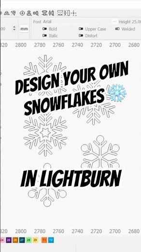 Design Your Own Snowflakes in LightBurn ❄️ (Super Easy!)