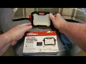 NEW HYPER TOUGH 1000 LUMEN RECHARGEABLE LED WORK LIGHT AT WALMART