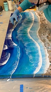 #karenhammondart #resinbeachart #epoxy #resin #coastalhomedecor #coastaldecor #etsyshop #etsy | Karenhammondart