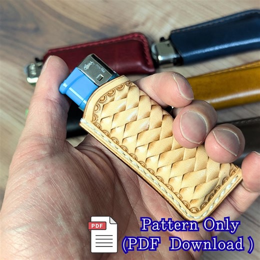 Leather Lighter Case Pattern (PDF Download) | Easy Beginner Project & Stitching Practice - Etsy Canada