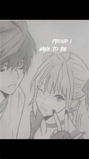 Misa and L drawing 🎀✨ in my style and edit 😅#animeart #deathnote #misa #L #lightyagmi