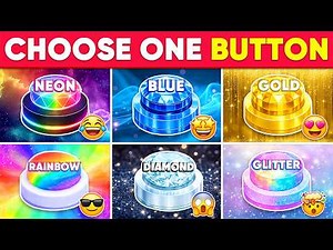 Choose One Button: 🌟 Neon, 🌈 Rainbow, 💎 Diamond, 💰 Gold, 💙 Blue, or ✨ Glitter | Quiz Galaxy