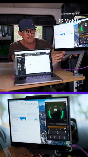 126K views · 307 reactions | After many years of planning, The Verge’s Deputy Editor, Thomas Ricker, has finally taken on van life. This is his desk set up while he’s on the road, but to watch how he’s organized his entire van to be a mobile review station on wheels, check out our full video on Youtube. Presented by: @tmobile #vanlife #tech #gadgets | The Verge | Facebook