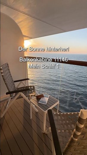 #MeinSchiff1 Balkonkabine 🛋️ auf Deck 11 mit überstehendem Dach vom Pooldeck #Kreuzfahrt #Kabine