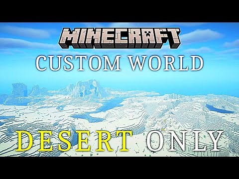 Minecraft Tutorial: How to Create a Desert Only Biome World (Step-by-Step Guide)