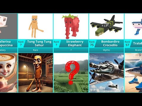 Comparison Update All Steal a Brainrot Animals vs Italian Brainrot Meme